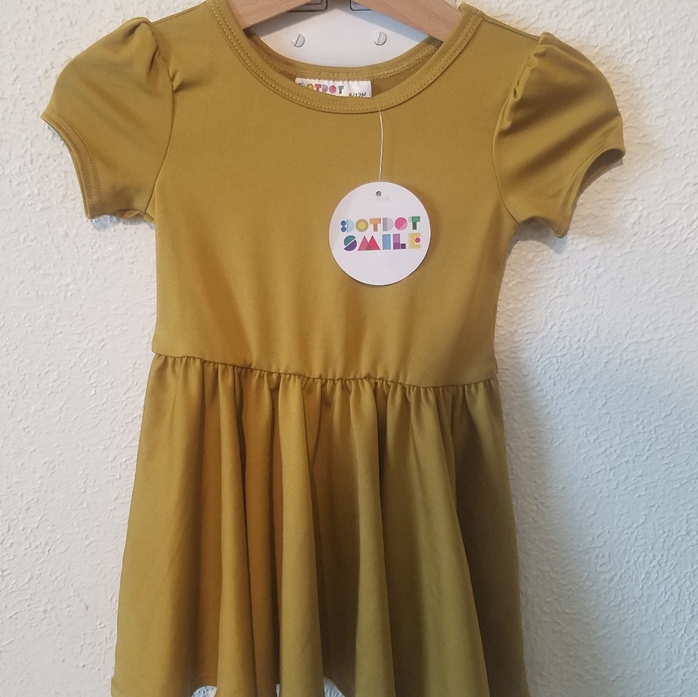 Mustard Dot Dot smile dress